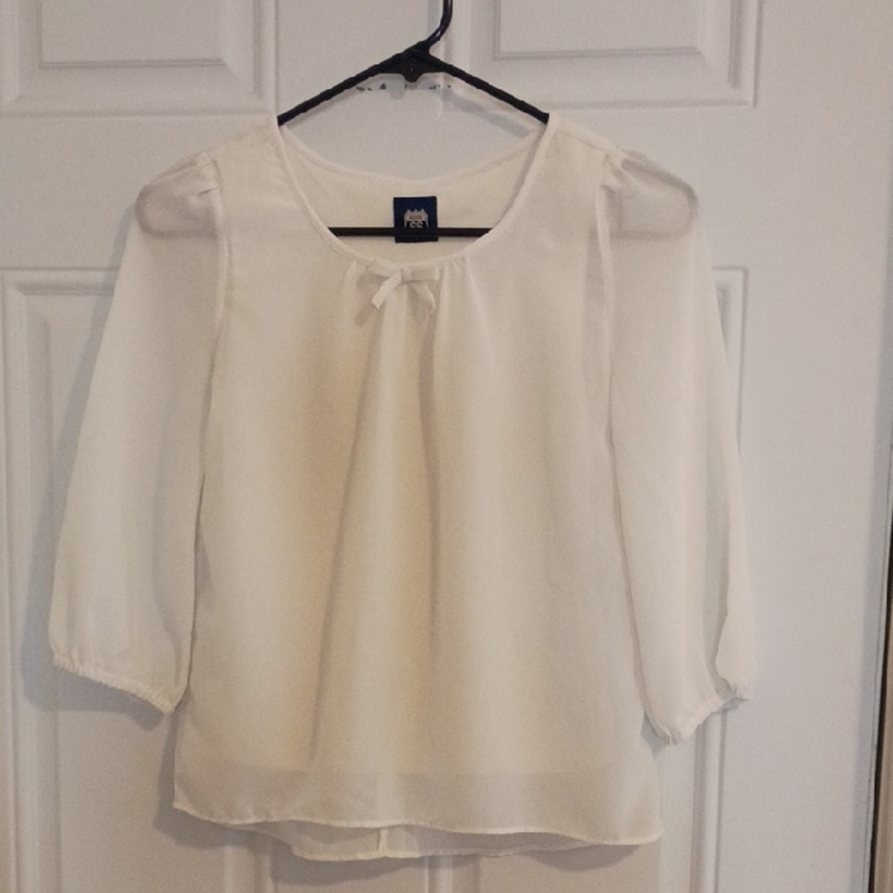 Route 66 Kids White Blouse with Bow
